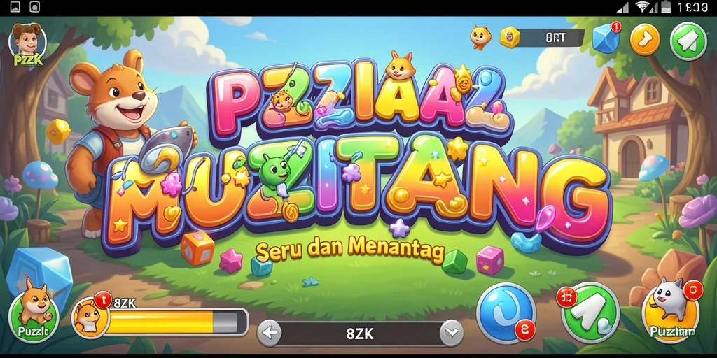 Tampilan gameplay 8ZK dengantantangan Puzzle yang menarik.