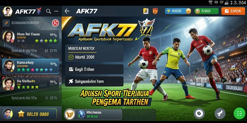 Tampilan gameplay yang menarik dan interaktif dari aplikasi Sportsbook.