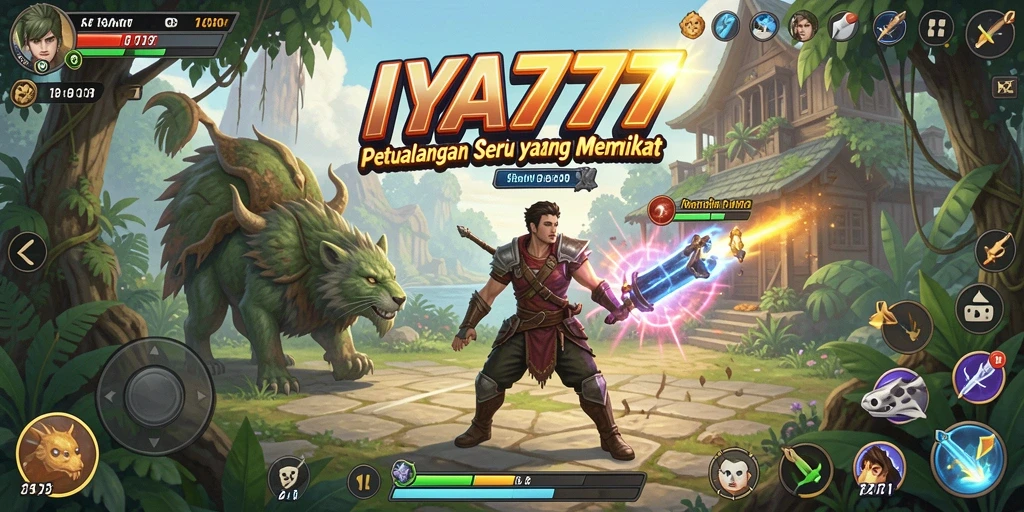 Screenshot menunjukkan aksi seru dalam gameplay petualangan IYA777.