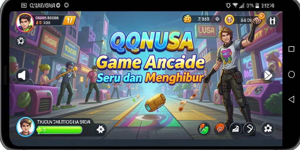 Screenshot gameplay QQNUSA menampilkan karakter dalam aksi yang dinamis.
