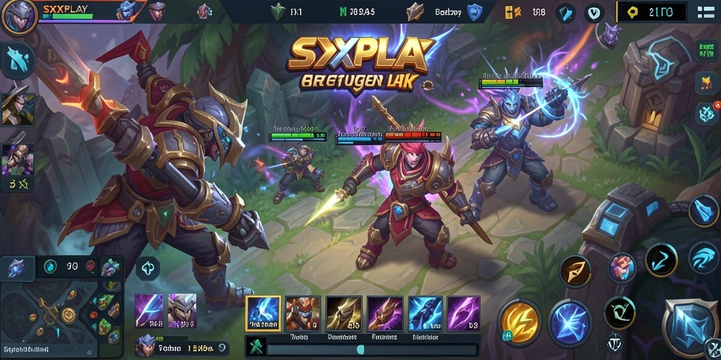 Screenshot gameplay SXXPLAY menampilkan pertarungan epik antara tim.