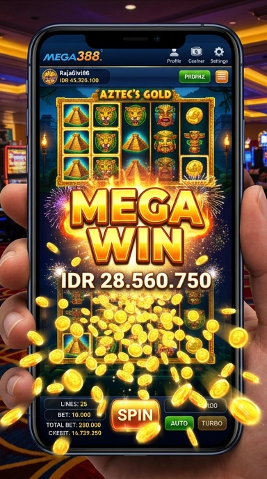 Pengguna yang puas menggunakan aplikasi dari mega388.